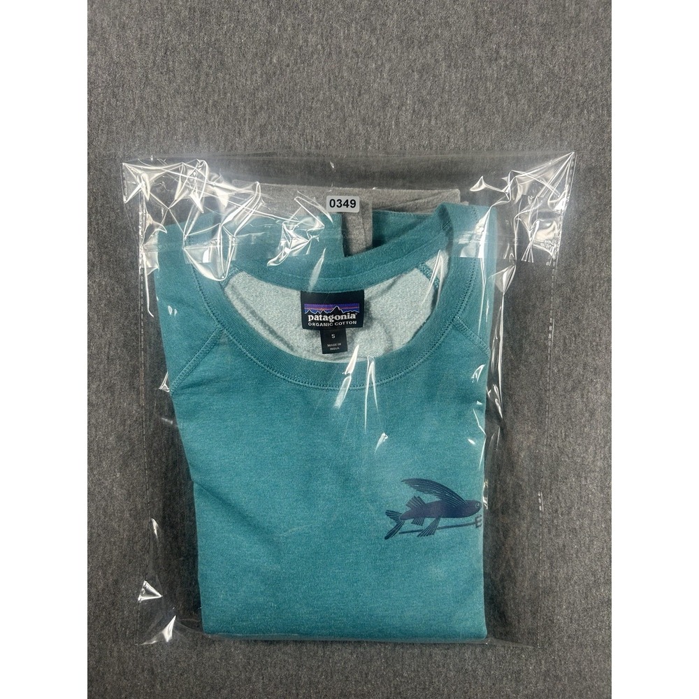 Patagonia Flying Fish Midweight Crewneck Organic Cotton Sweatshirt S - Picture 8 of 8